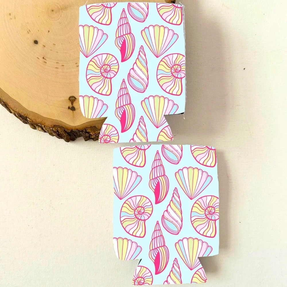 Summery Sublimated Koozies (Seashells) BBQ,Beach & Poo…